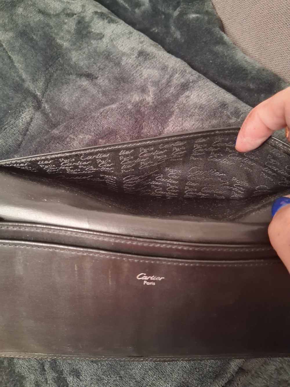 Cartier Black Leather Men’s Organizer Clutch